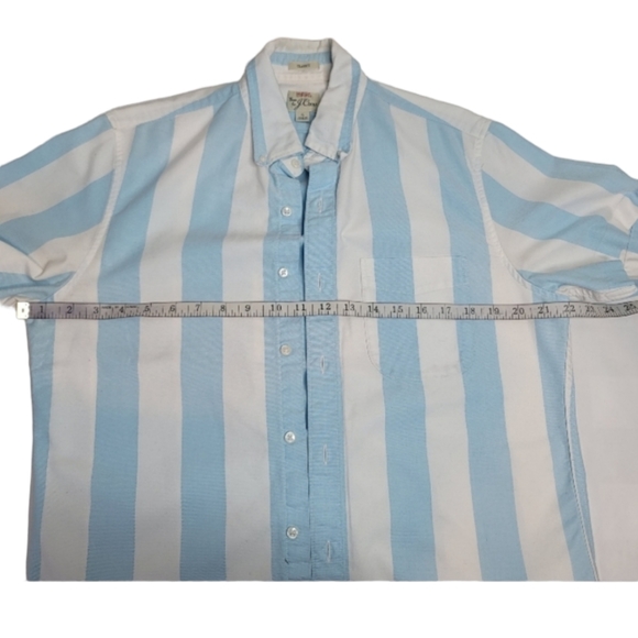 💎JCrew Classic Blue White Striped Button Down Men's Shirt Sz S - Picture 4 of 6